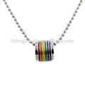 Collar de anillos de compromiso de orgullo gay de acero inoxidable de precio barato joyería de orgullo gay